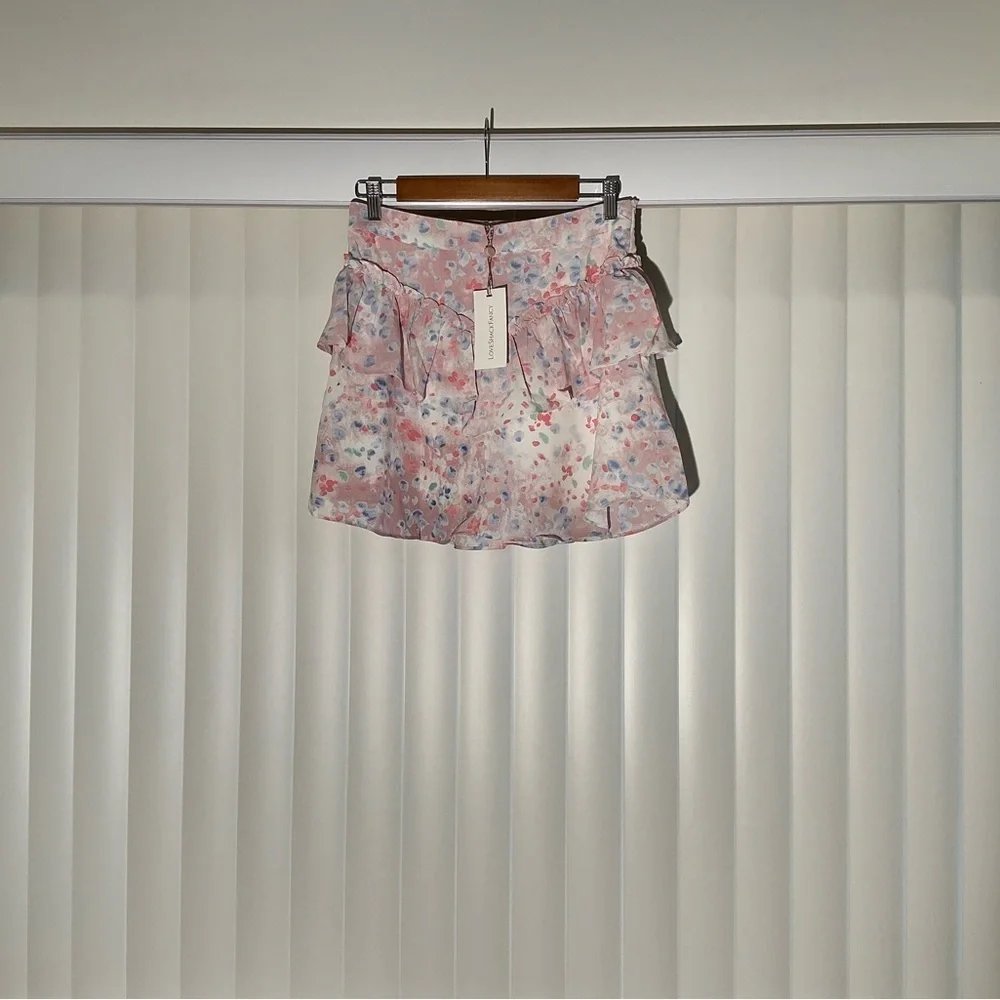 LOVESHACKFANCY Imelda Skirt In Bubble Pink